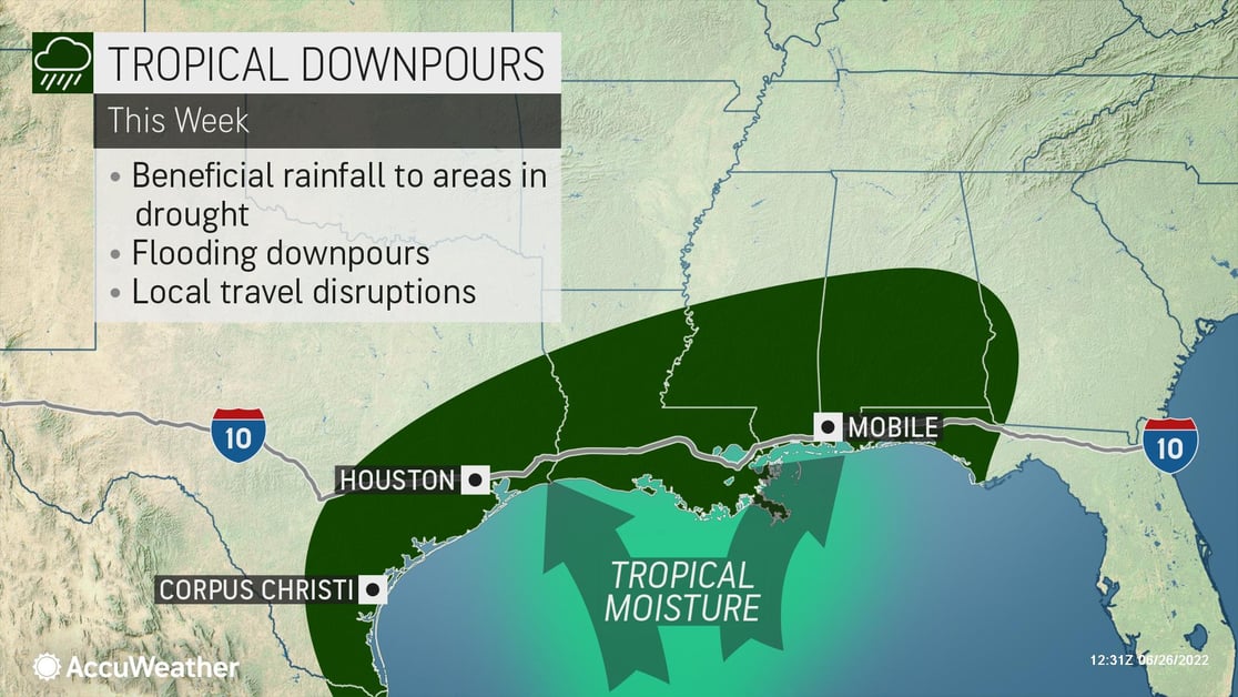 weather map showing flooding