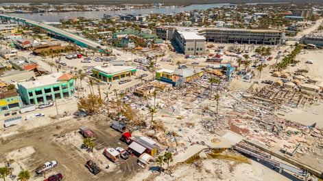 Massive destruction on Fort Myers Beach aftermath Hurricane Ian
