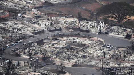 Devastation left behind from wildfires in Maui