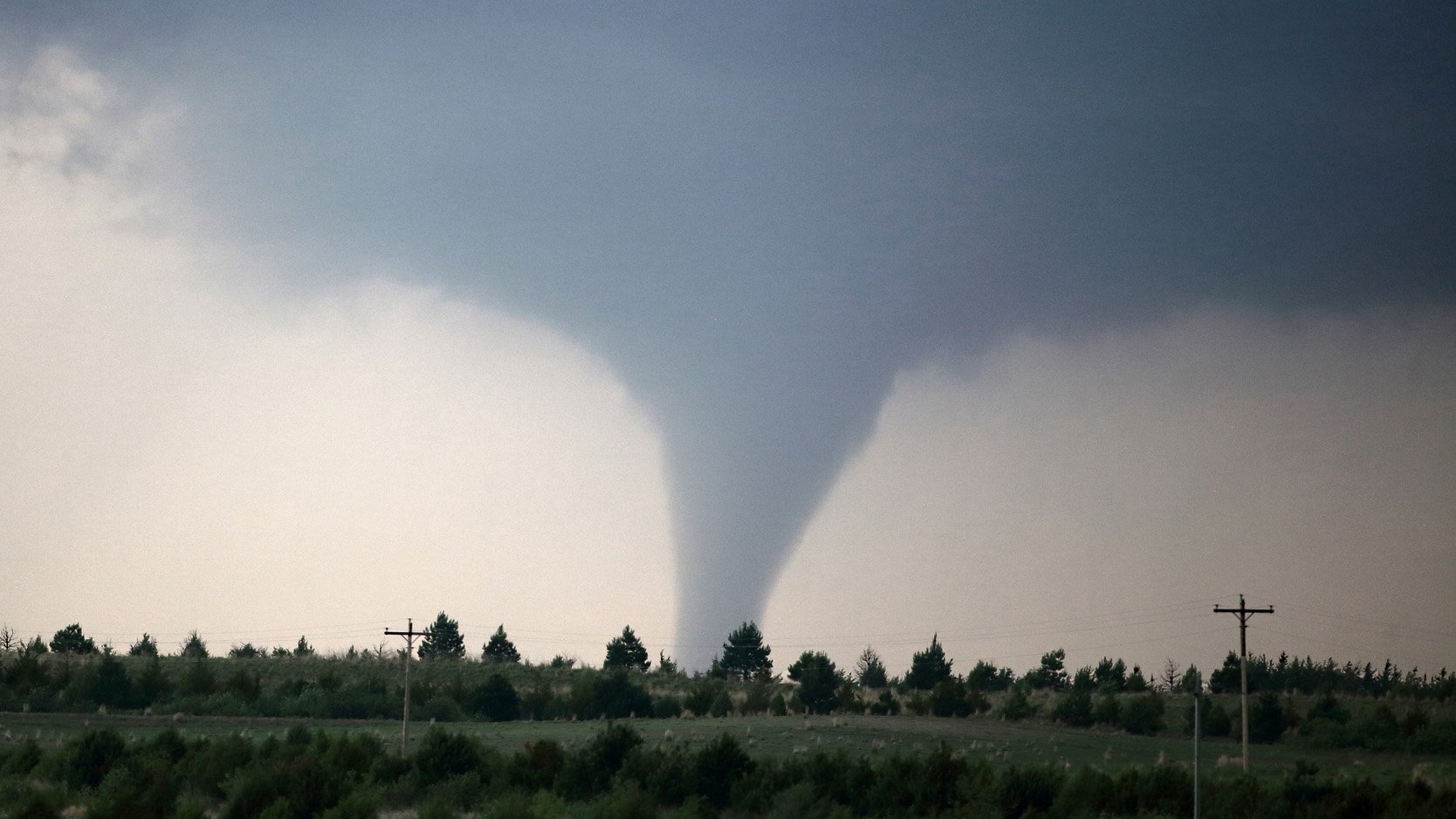 Tornado near Kimball, Nebraska - stock photo