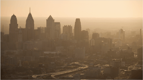 Poor air quality in Philadelphia