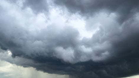 Photo of dark clouds from severe thunderstorm 