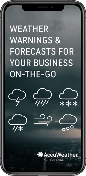Weather warnings and forecasts for your business on-the-go. AccuWeather For Business.