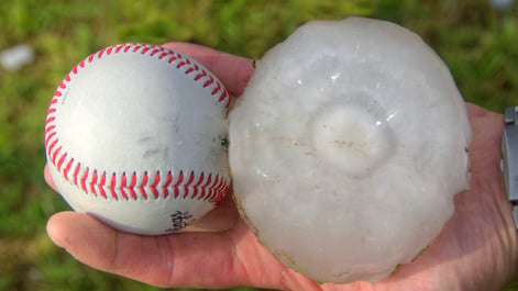 Stock photo of very large hail