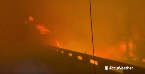 Wildfire in Canadian, Texas