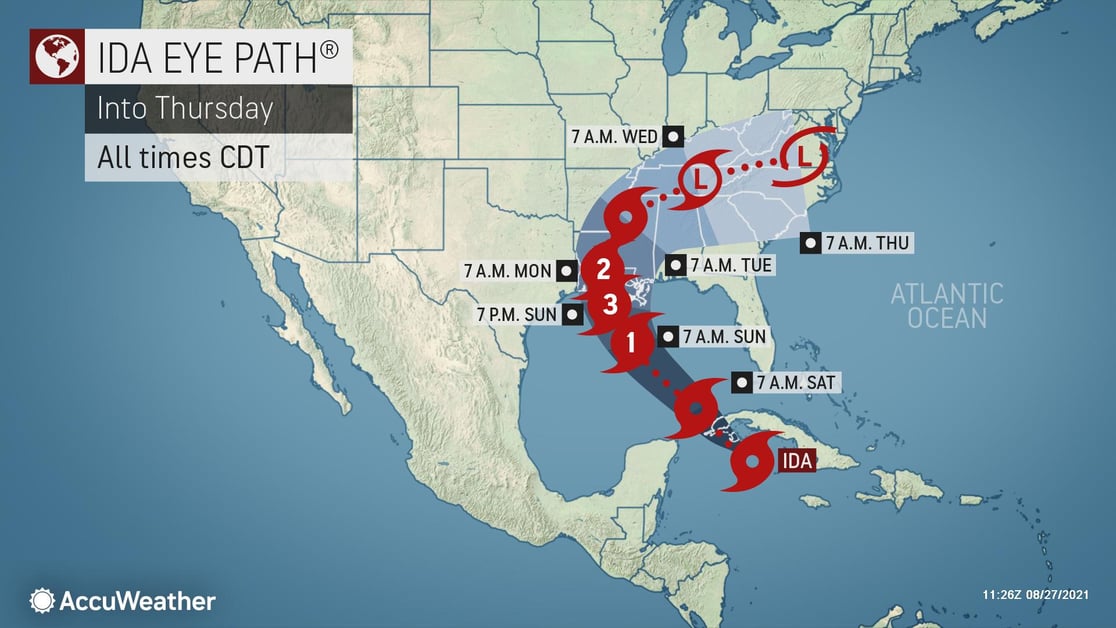 tropical storm ida eye path