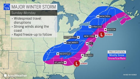 snowstorm forecast map