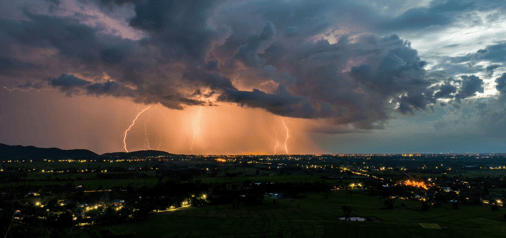 storm clouds with lightening