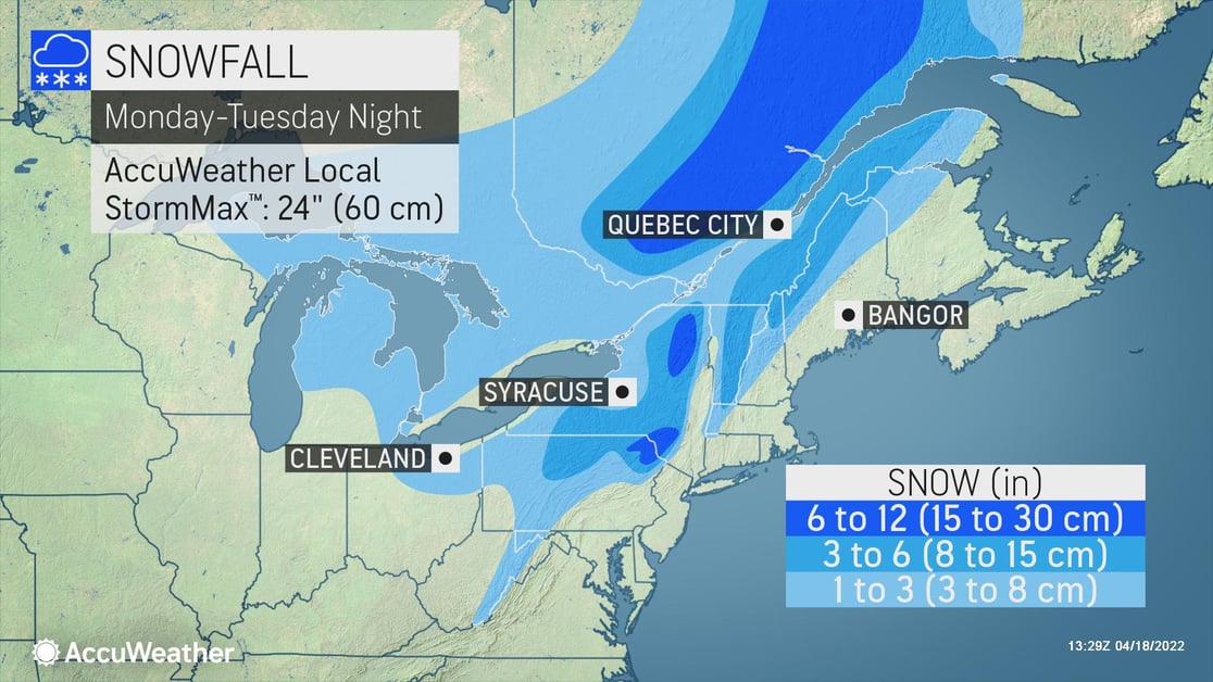 snow forecast map