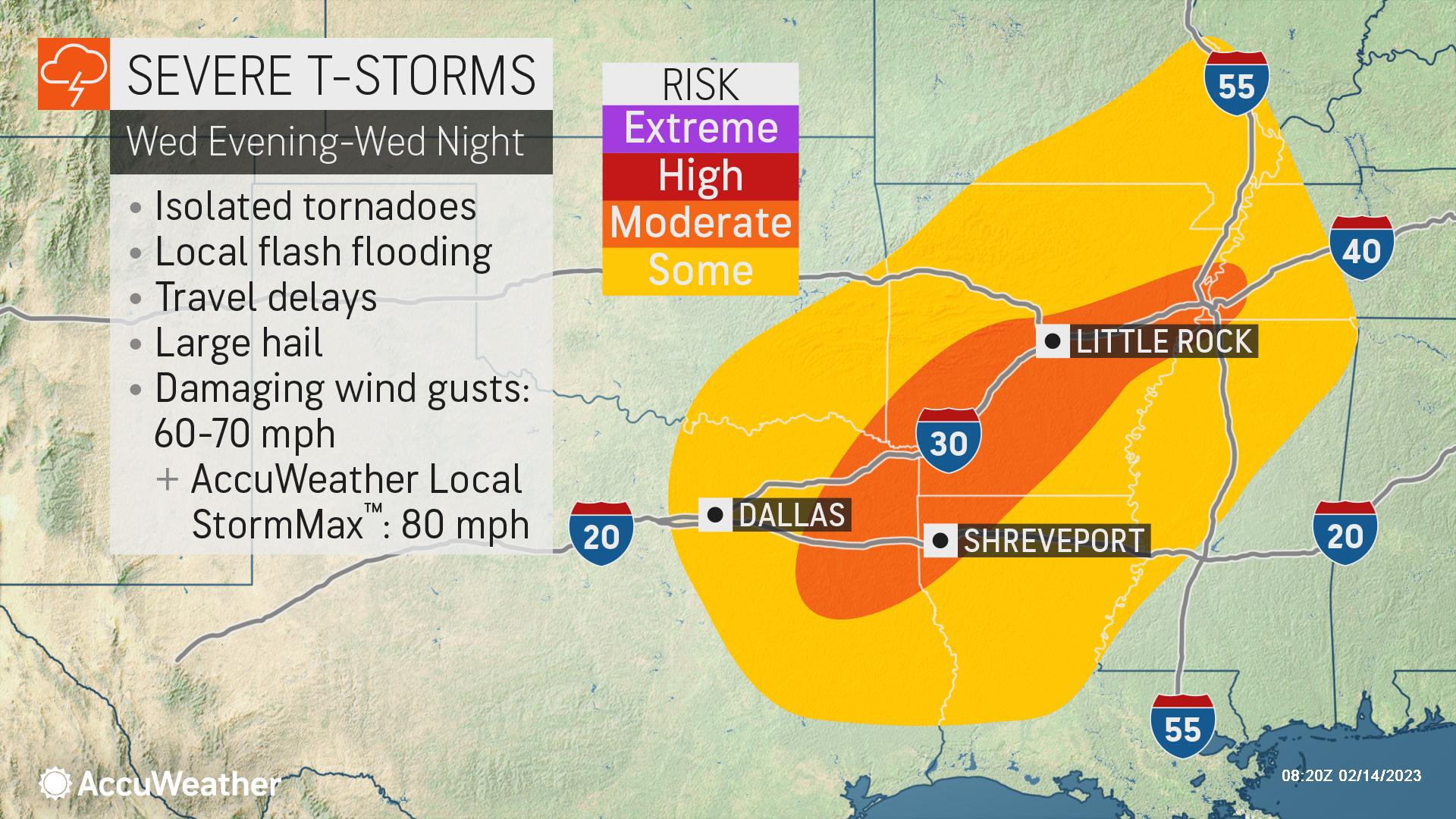 Dangerous storm brings the threat of tornadoes to parts of the U.S.