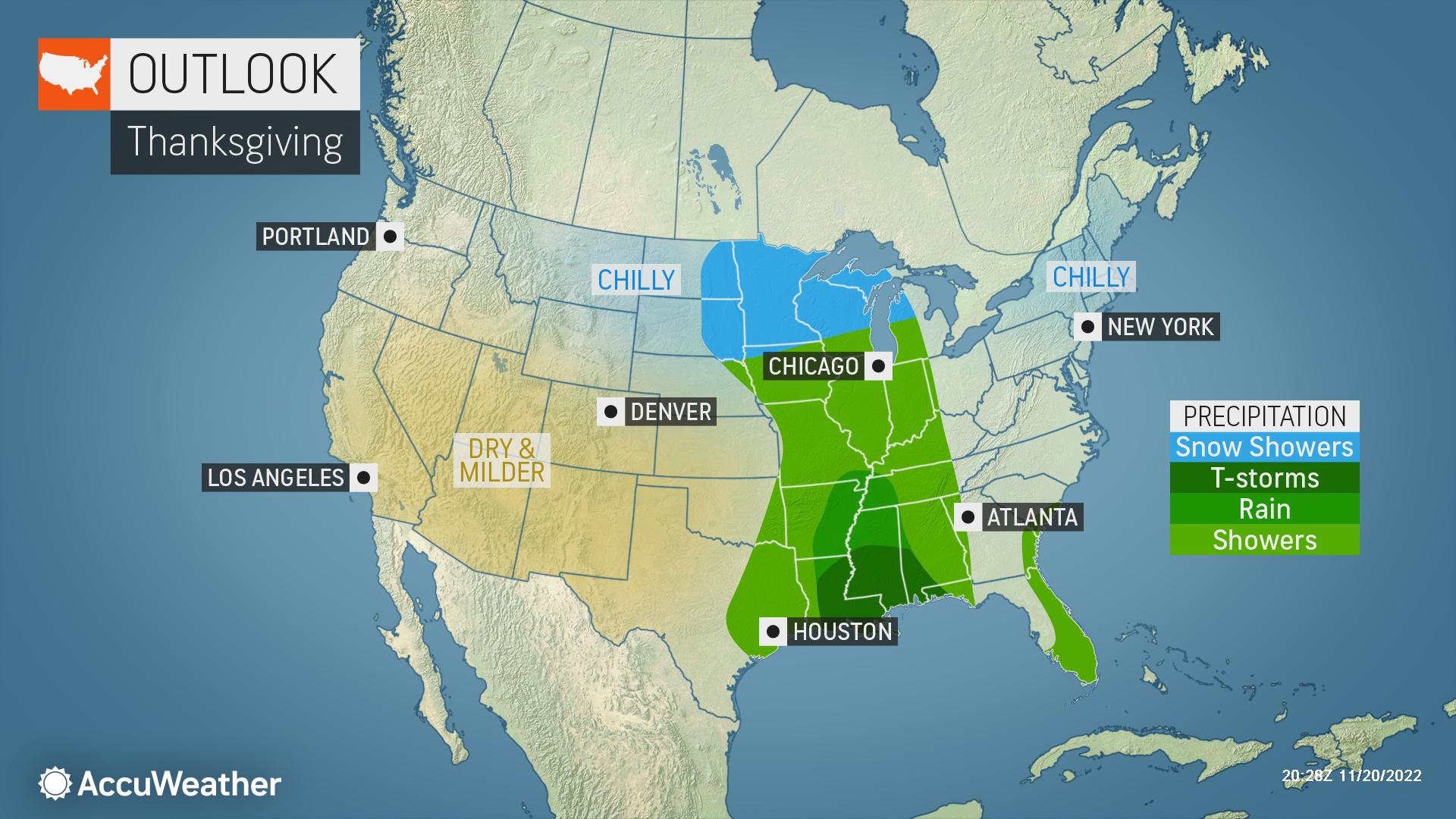 THANKSGIVING TRAVEL OUTLOOK: Cross-country Storm Threatens Holiday Travel